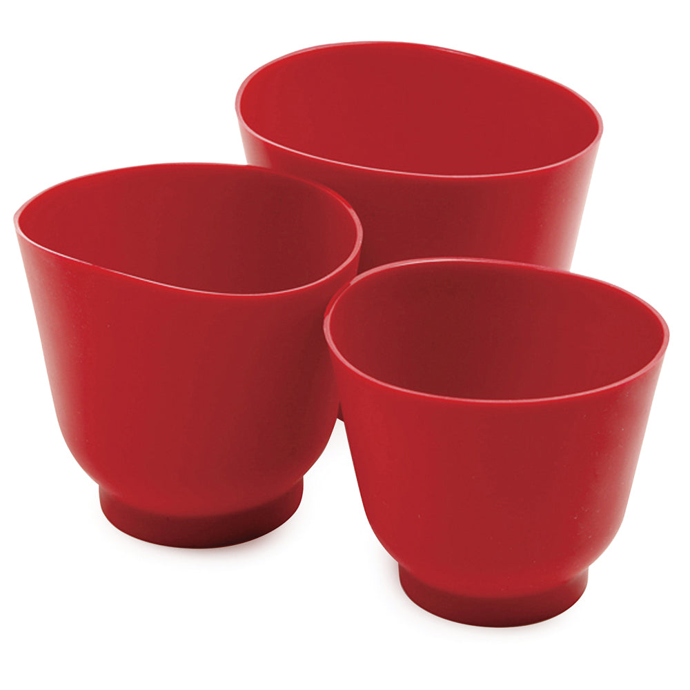 Silicone Bowl - Set of 3 - Red