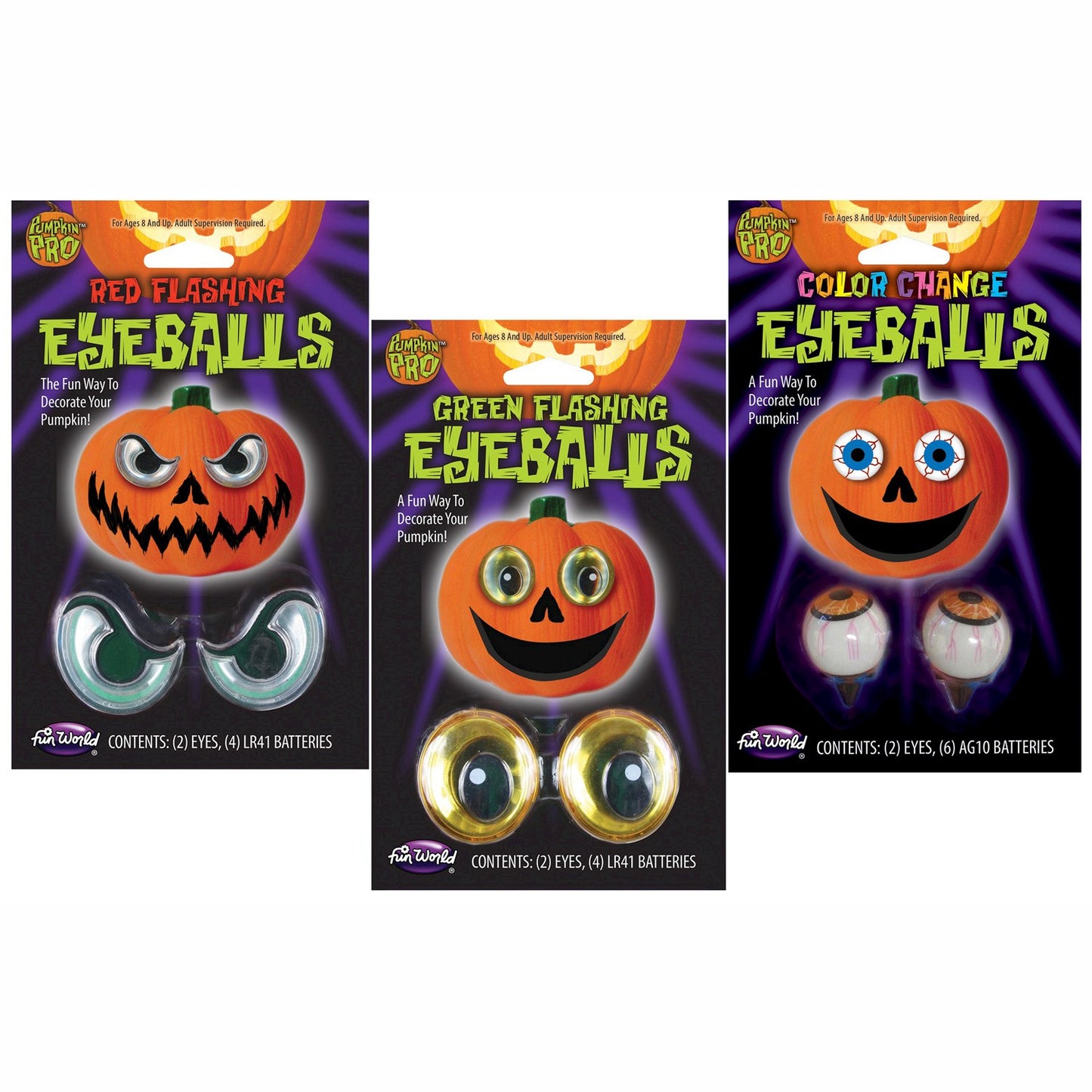 PUMPKIN LIGHT-UP EYEBALL AST