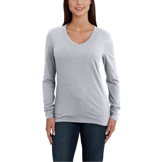102761 034 - Carhartt Women's Long Sleeve V-Neck T-Shirt