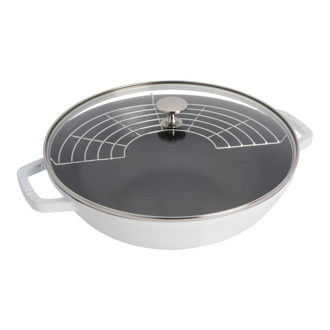 Staub Cast Iron 12-inch, Perfect Pan - Pure White