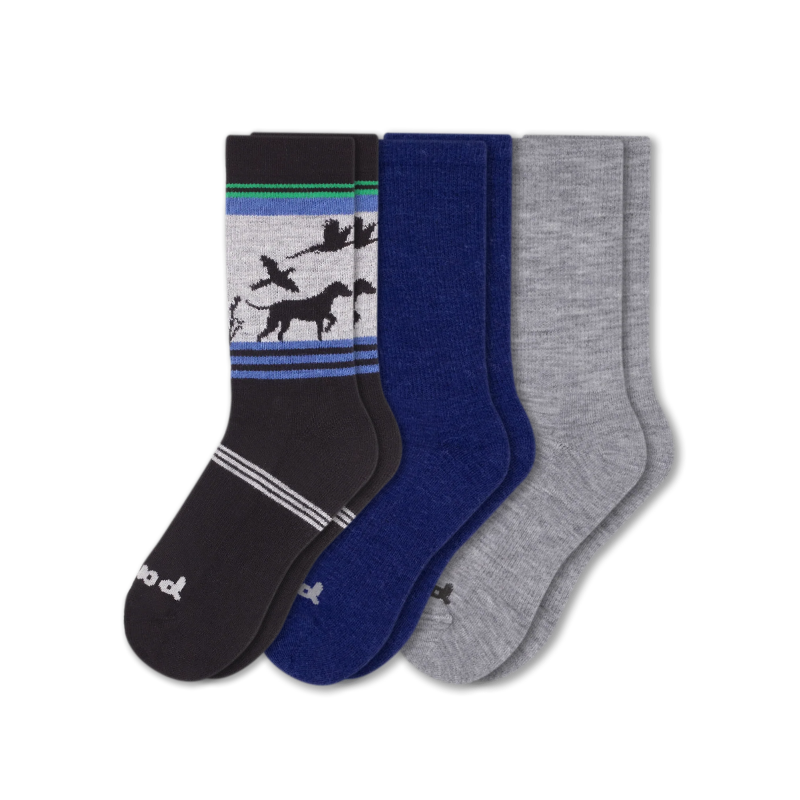 Pacas Men's Heavy Crew Socks - Hunting Dog Black - Large/Extra-Large (US 10.5-14+)