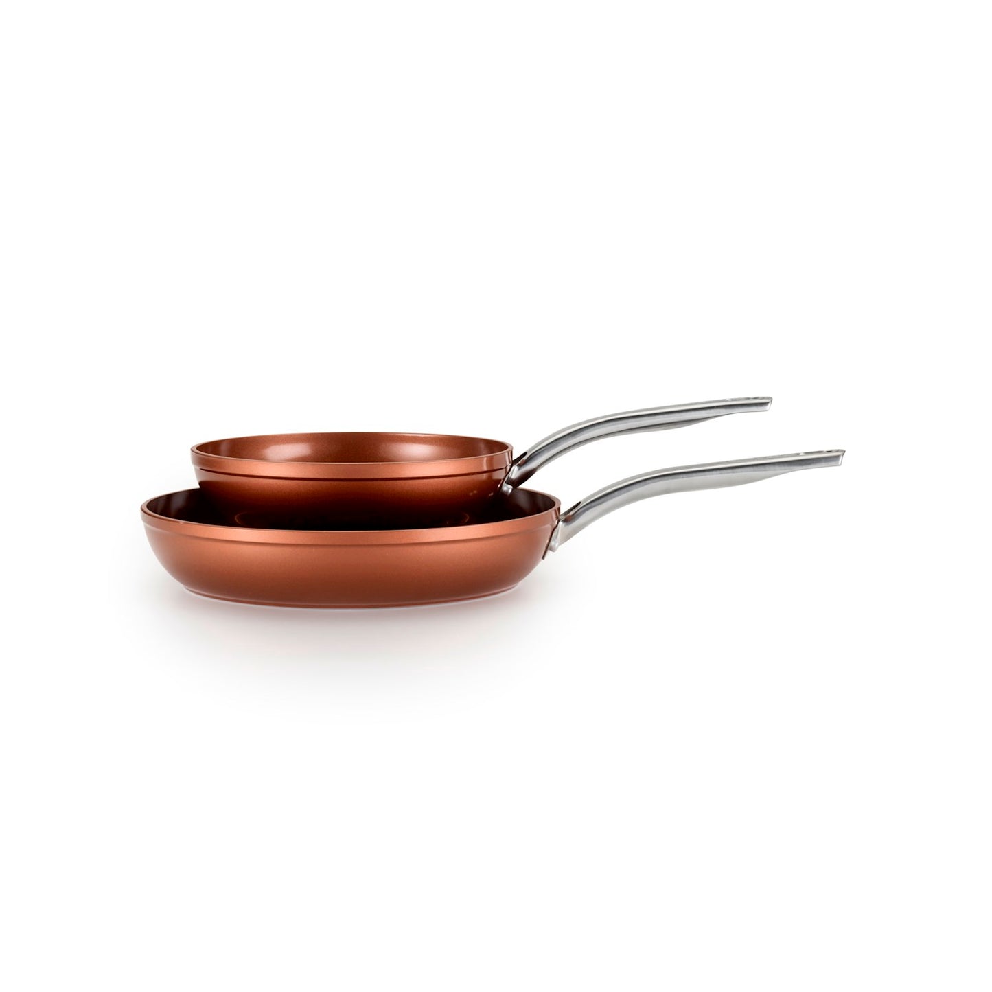 2PC Copper Ceramic Fry Pan
