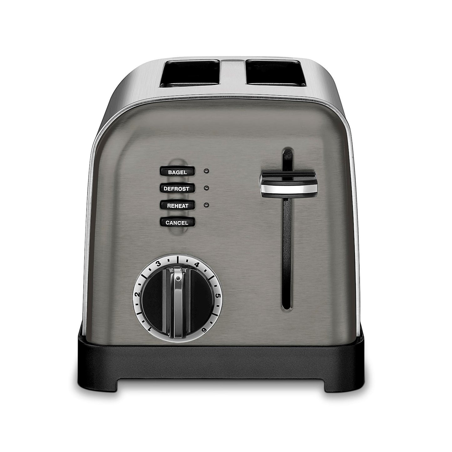 Toaster 2 Slice Black Stainless
