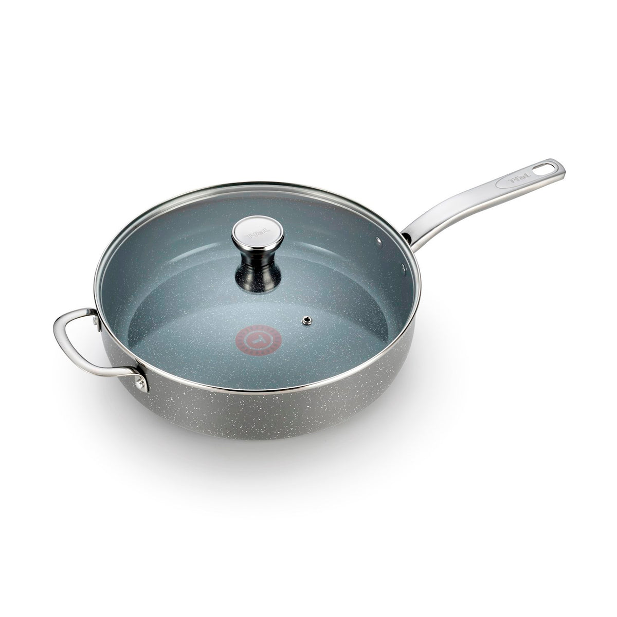 FRY PAN CERAMIC JUMBO W/LID GRANITE