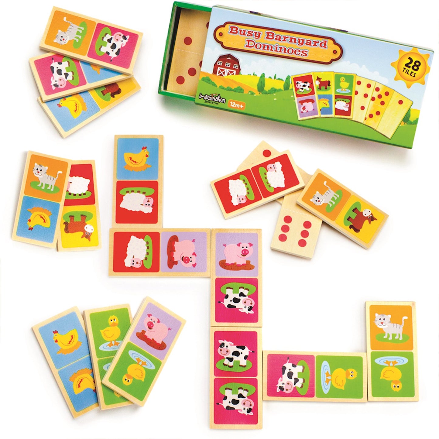 116729 DOMINOES WOODEN BARNYARD
