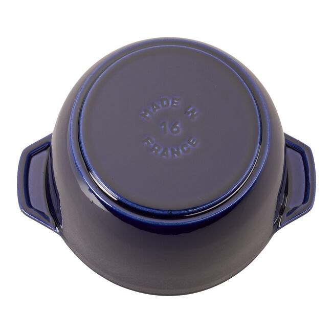 Staub Cast Iron 1.5 qt, Petite French Oven - Dark Blue