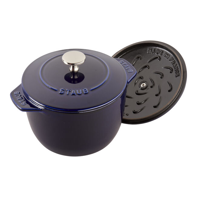 Staub Cast Iron 1.5 qt, Petite French Oven - Dark Blue