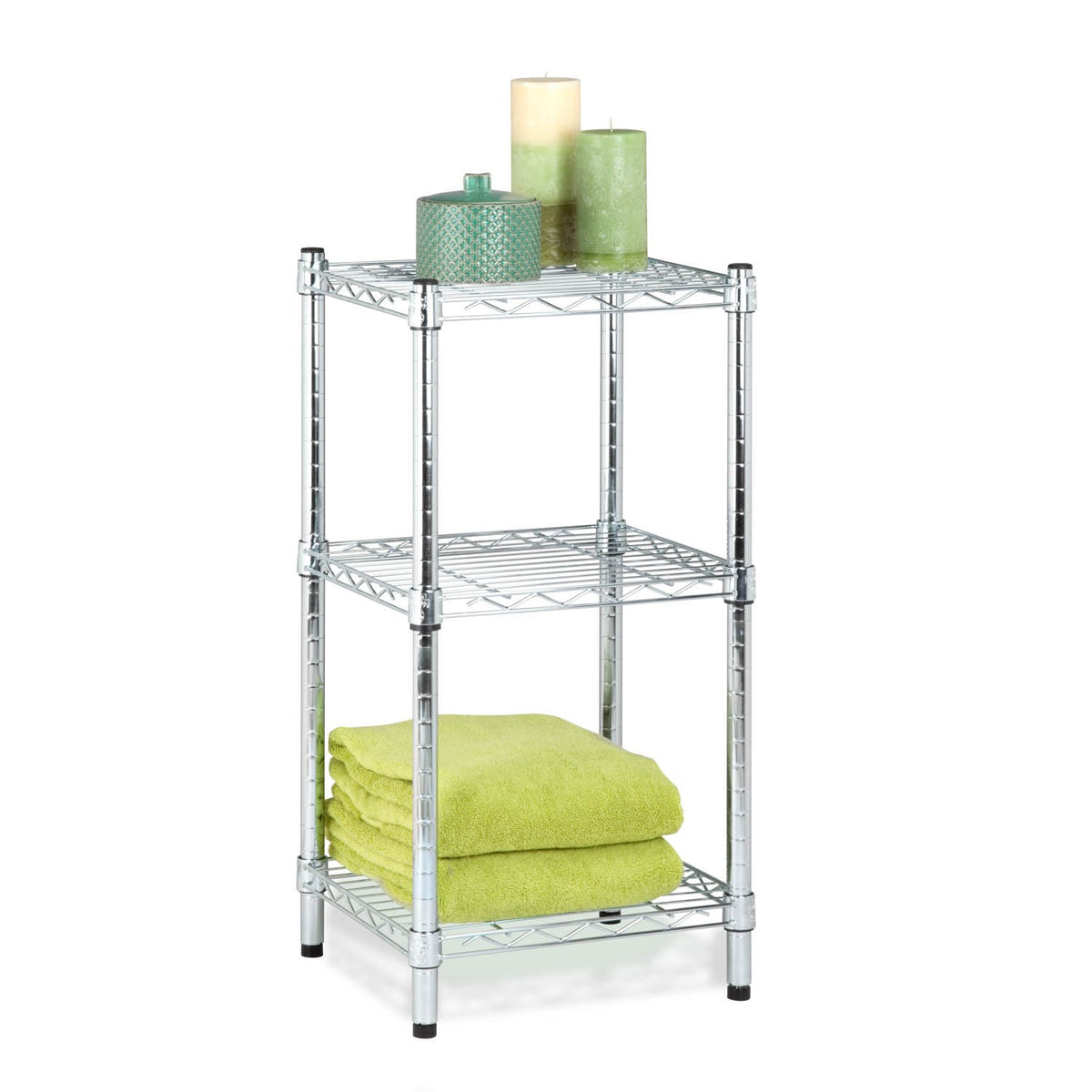 3-TIER WIRE SHELVING CROME