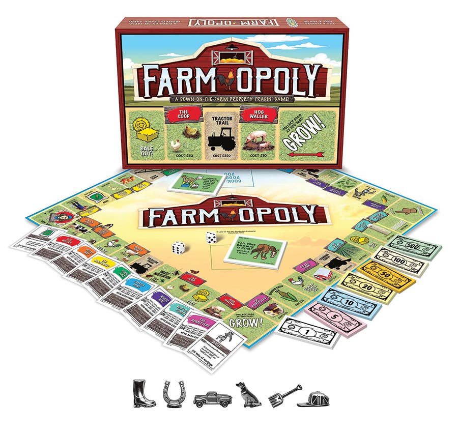 Farm Opoly (new design) Board Game, by Late for the Sky