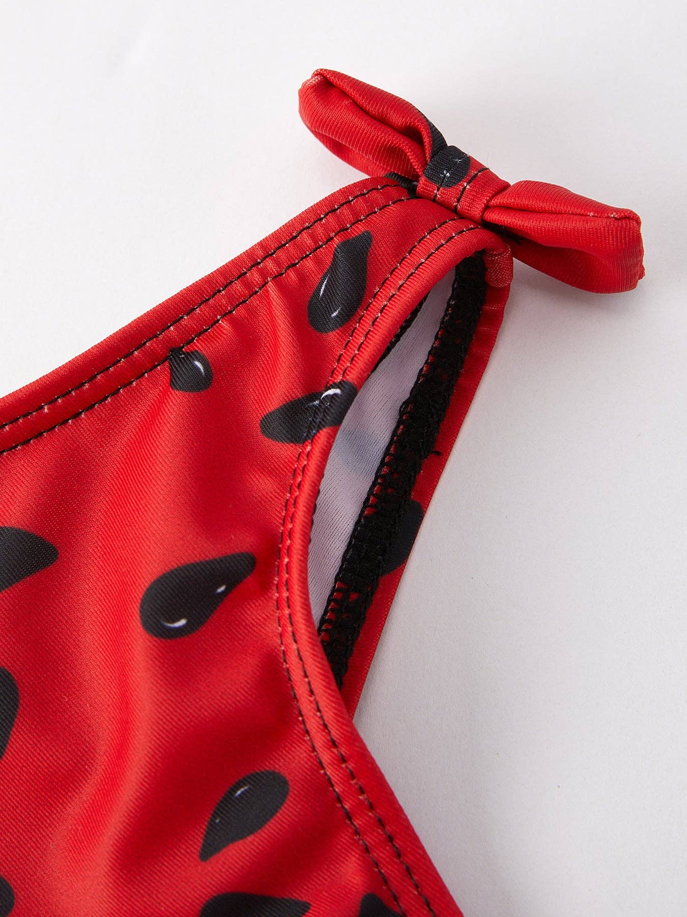 Girls Watermelon Irregular Sling Swimsuit: 5