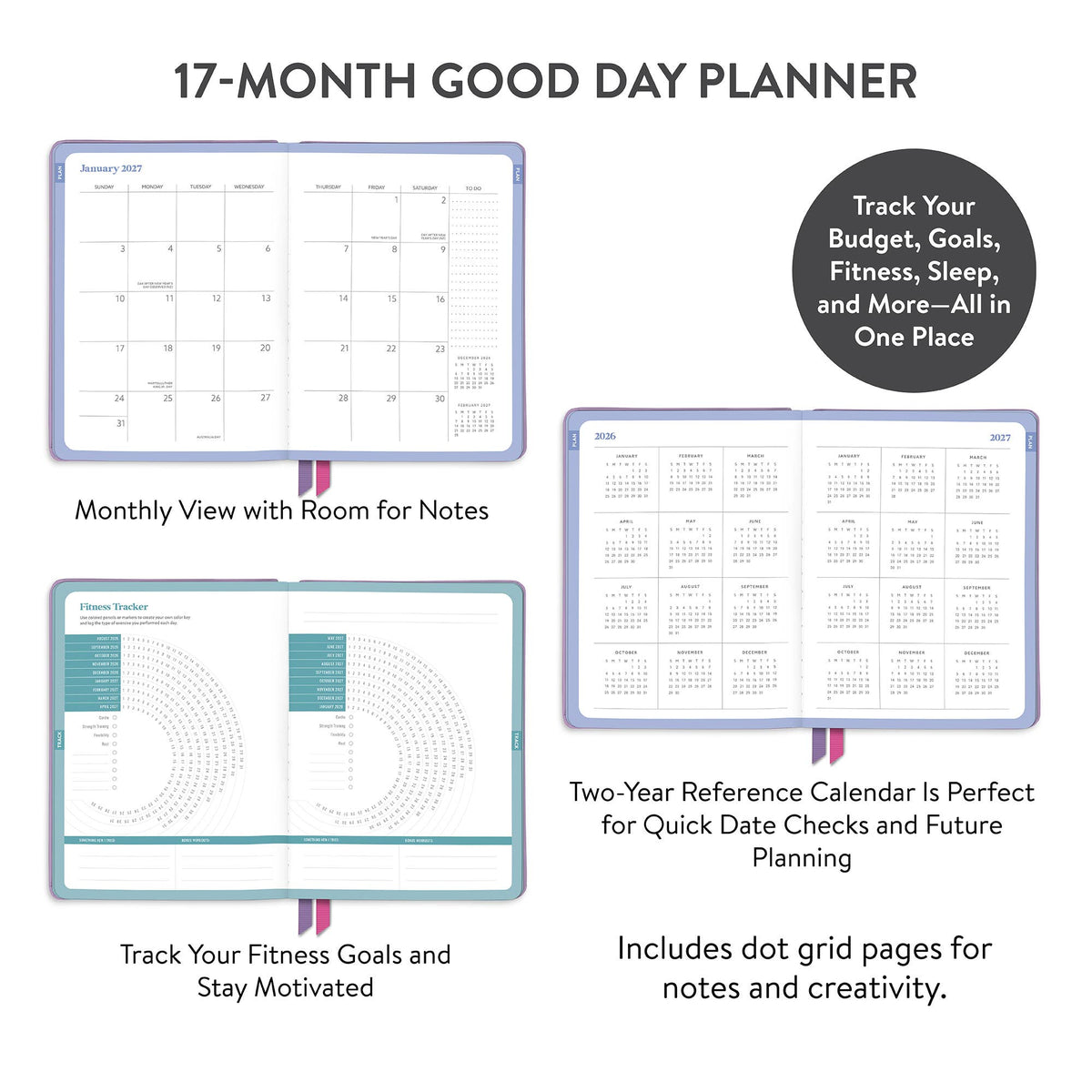 2027 Vibrant Poppies Good Day Monthly Planner
