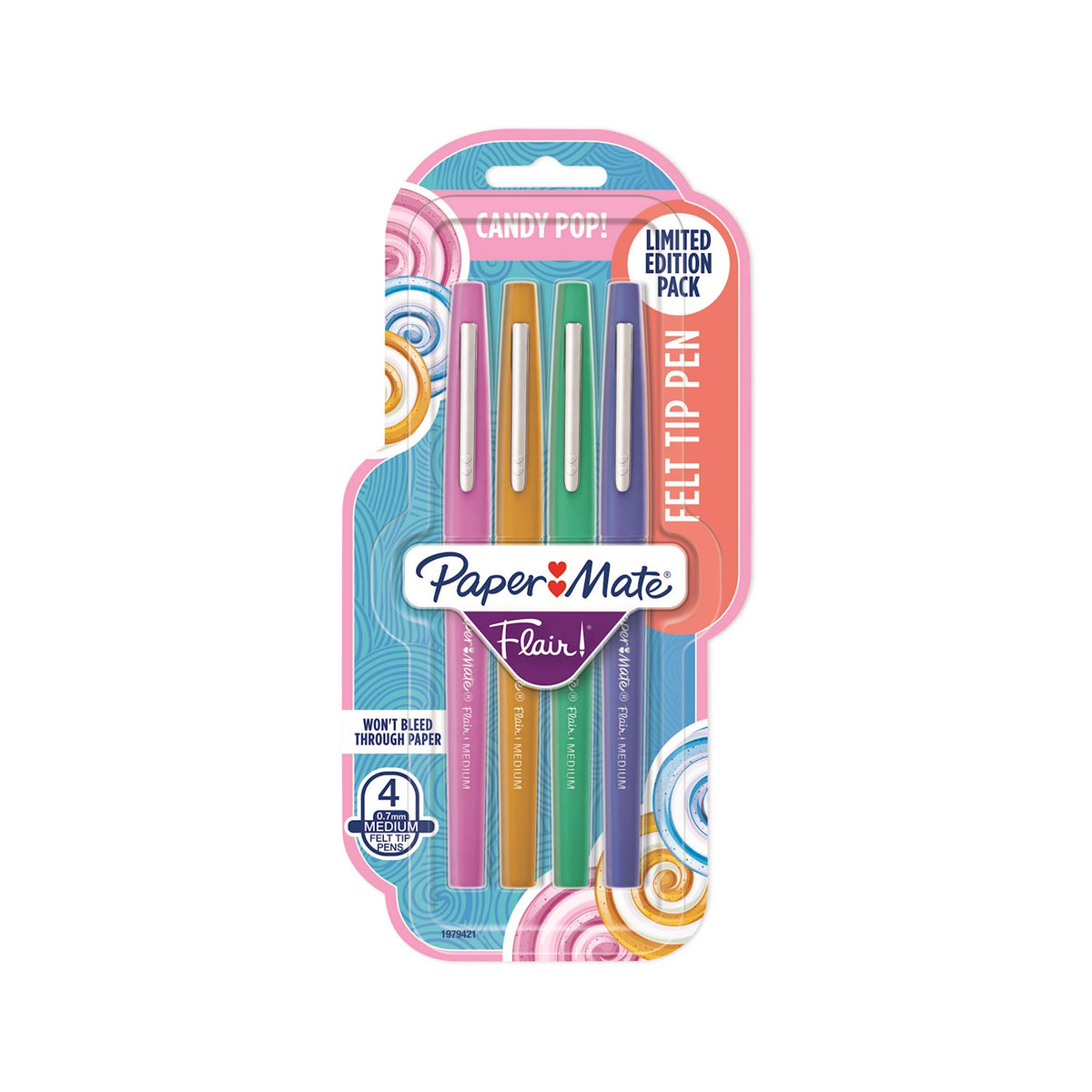 PAPER MATE FELT TIP PEN 4PK CNDY