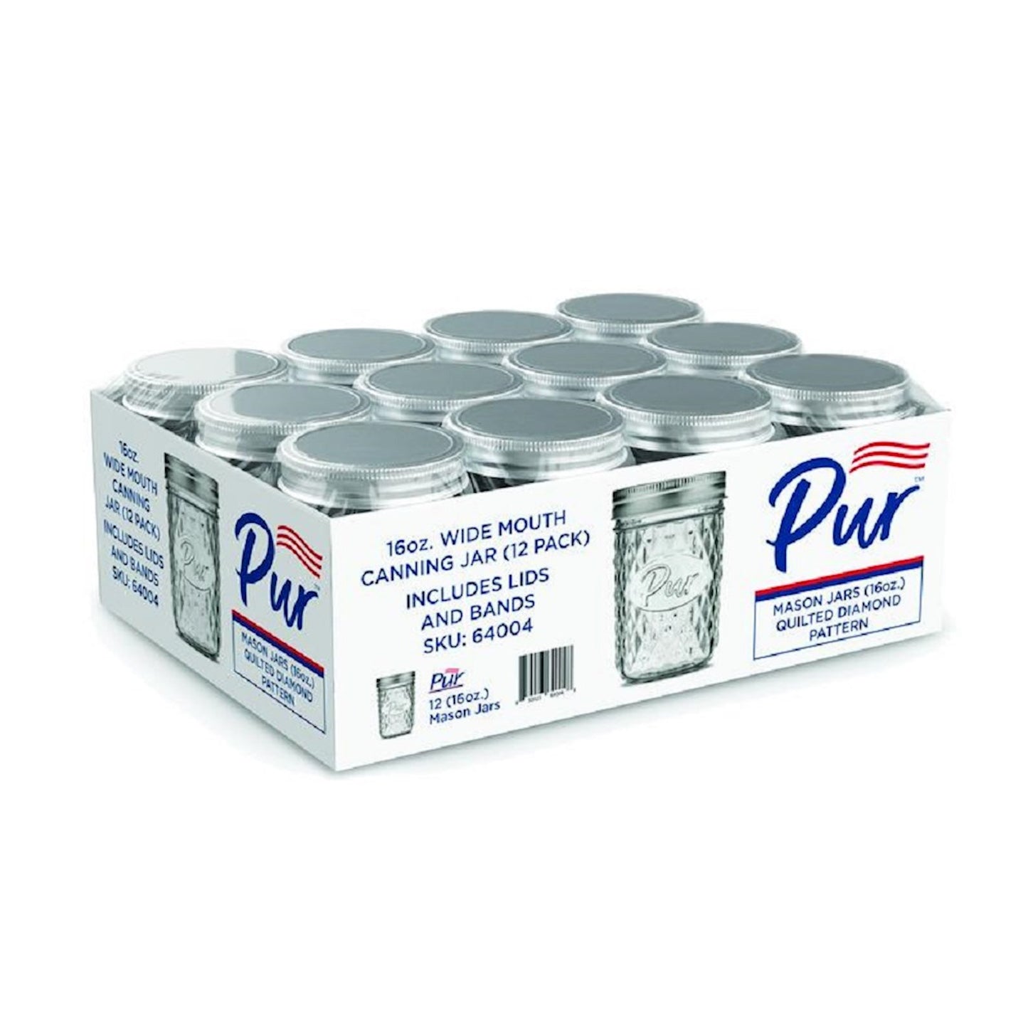 CANNING JAR WIDE PUR PINT 12PK