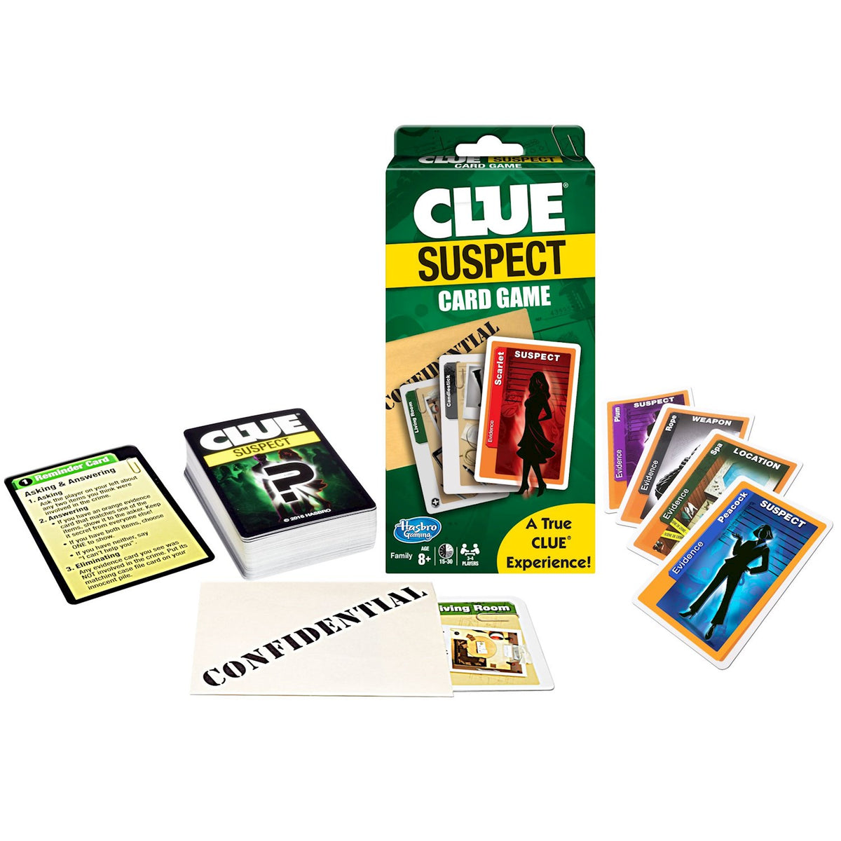 CLUE SUSPECT CARD GAME