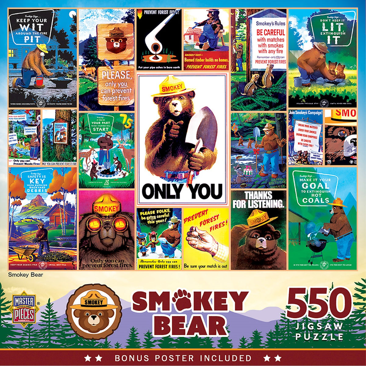 PUZZLE SMOKEY BEAR 550PC