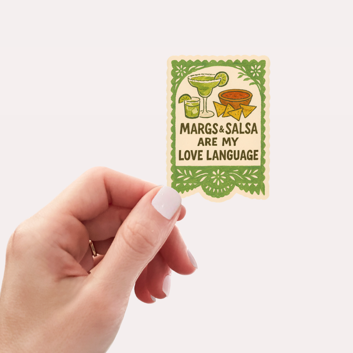 Margs and Salsa Are My Love Language Sticker, Food Decal