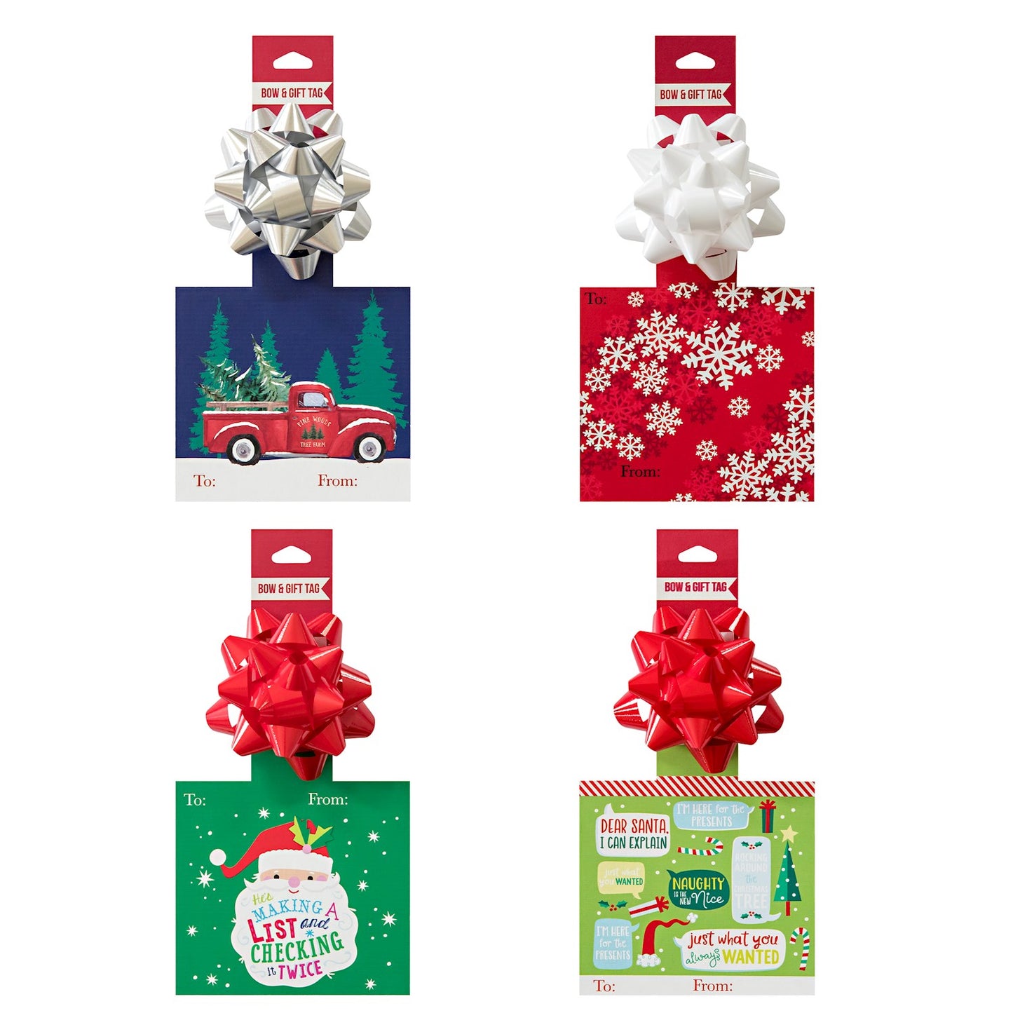 GIFT BOW 3IN W/TAG ASTD