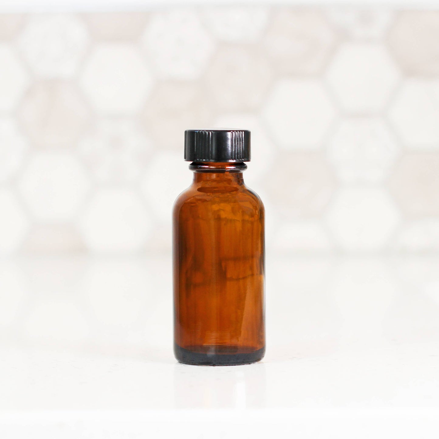 1oz Amber Glass Bottle With Cap
