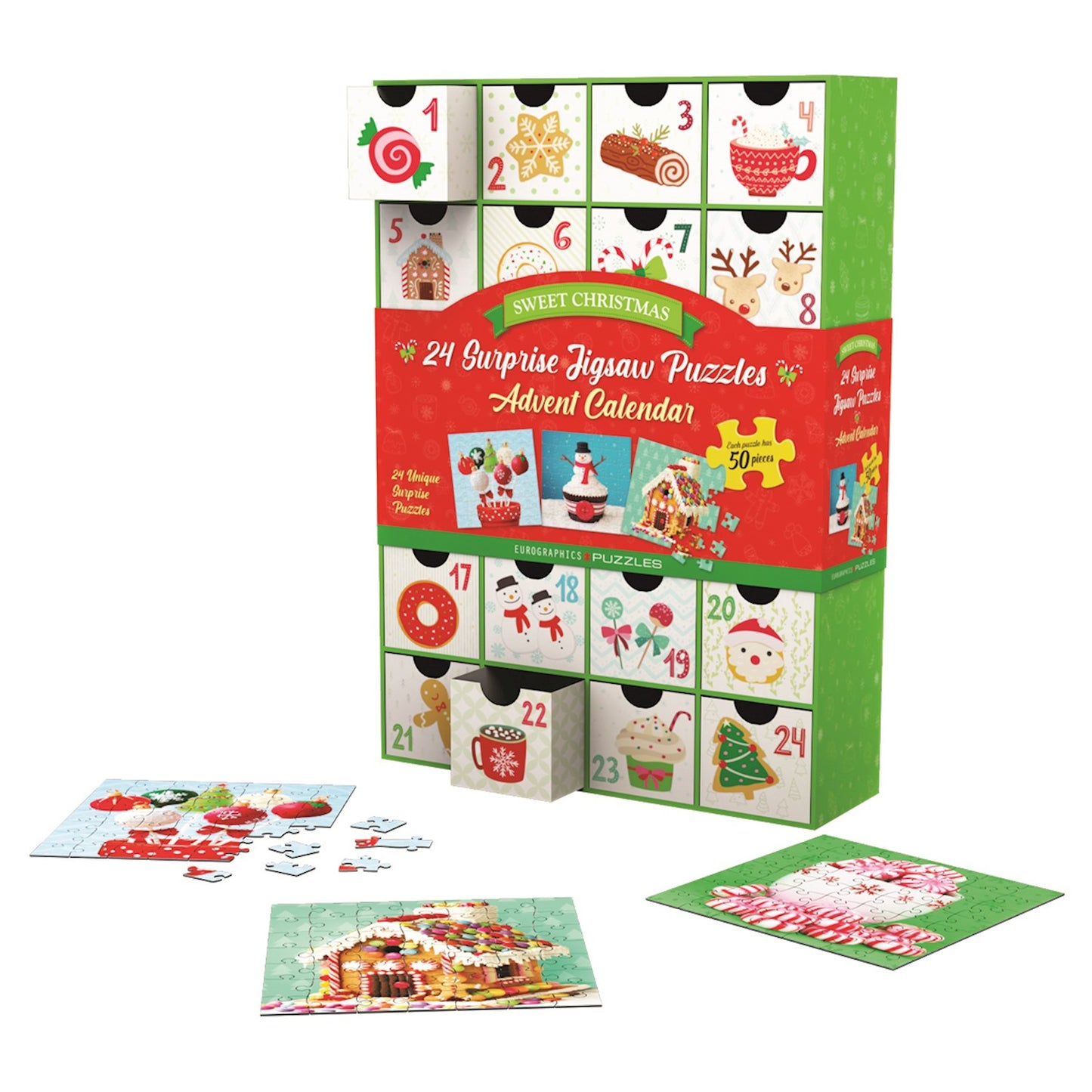 PUZZLE ADVENT CALENDAR 50PC 24CT