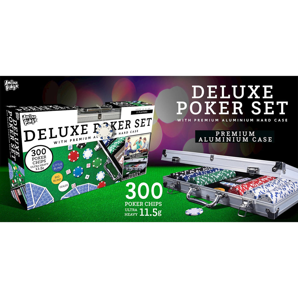 POKER SET DELUXE W/CASE