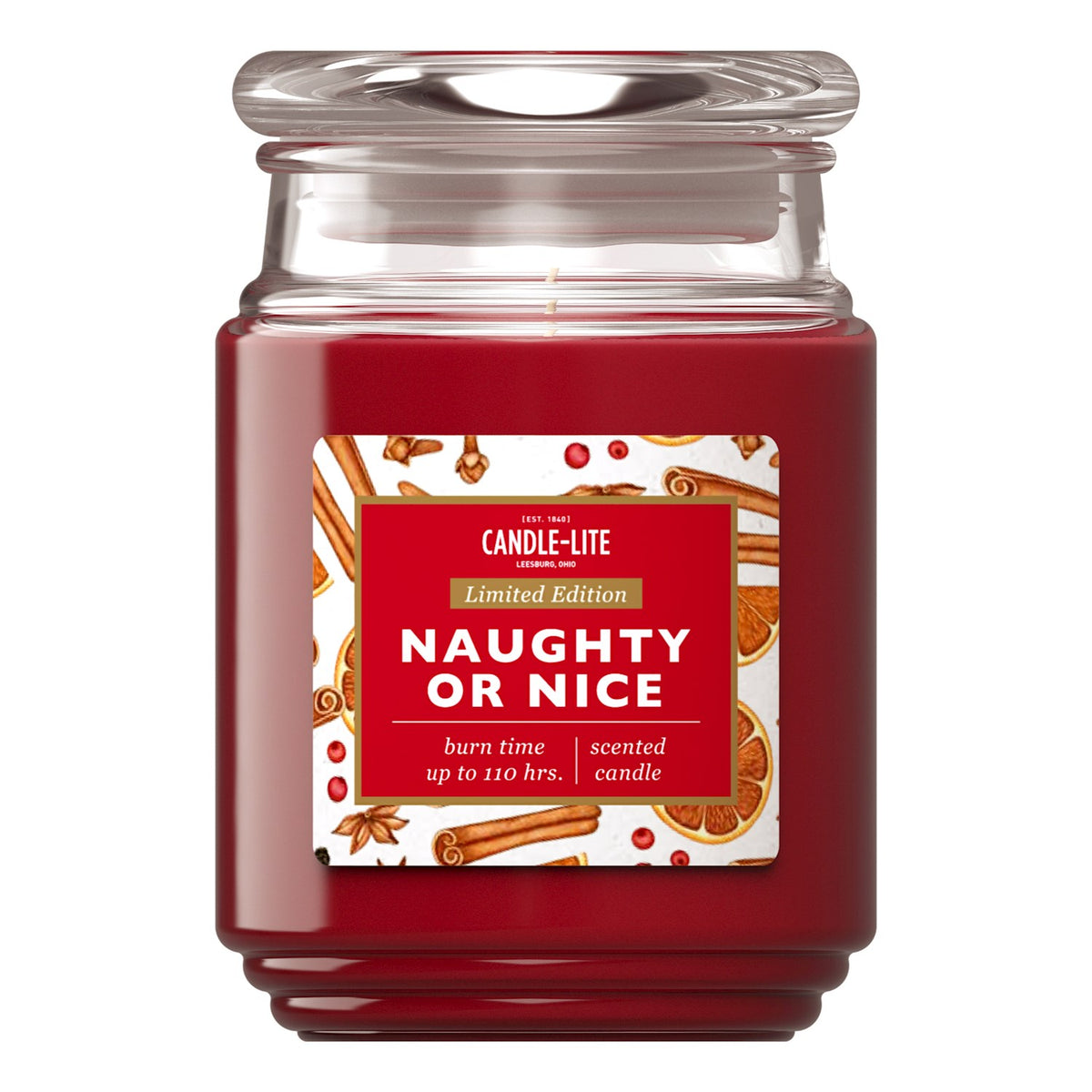 CANDLE JAR NAUGHTY OR NICE 18OZ