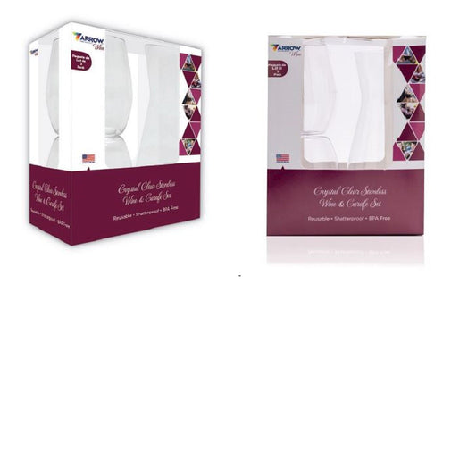 WINE GLASS & CARAFE SET 3PC