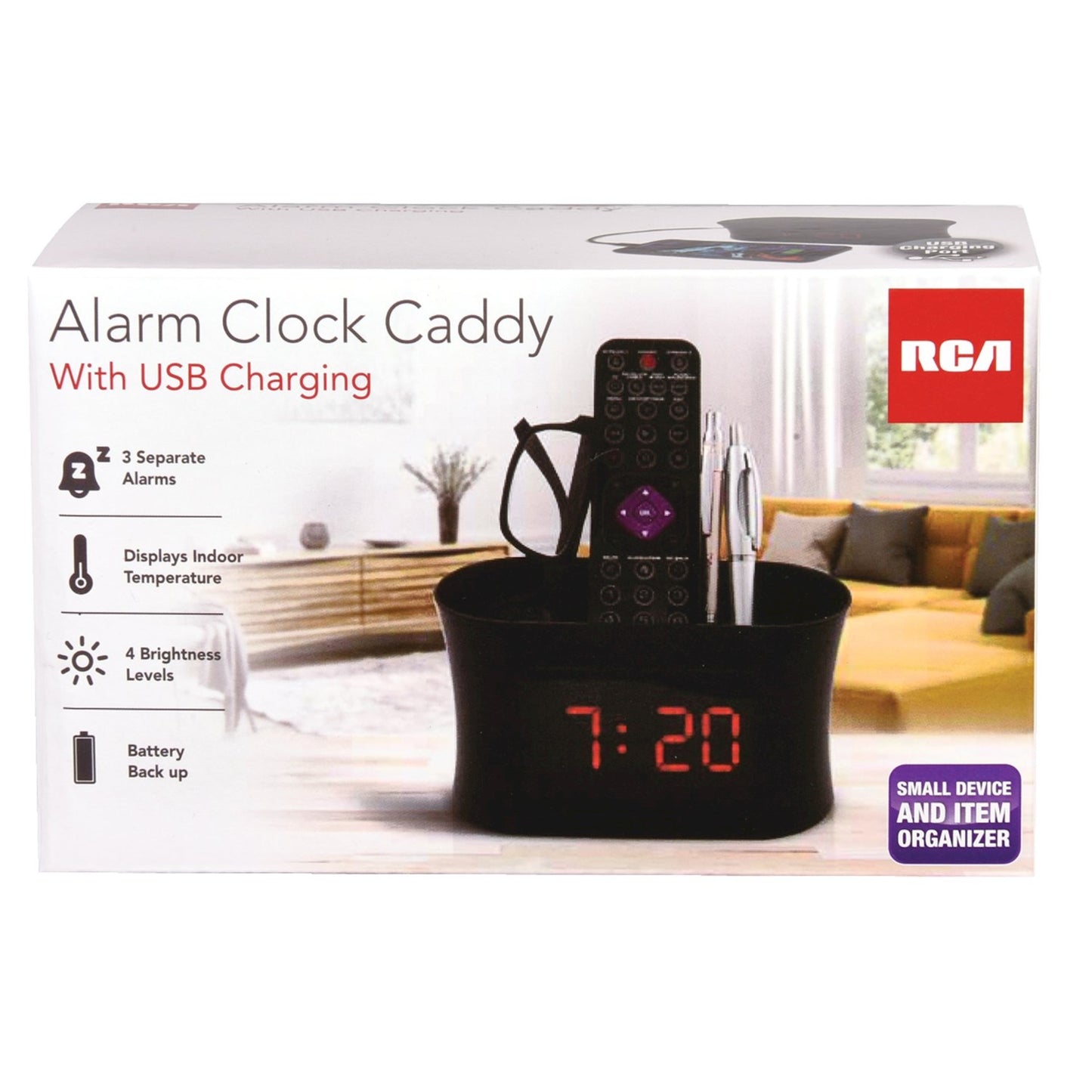 ALARM CLOCK CADDY USB CHARGE