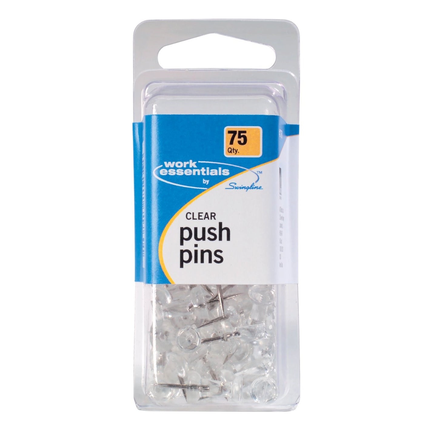 PUSH PINS CLEAR 75 BOX