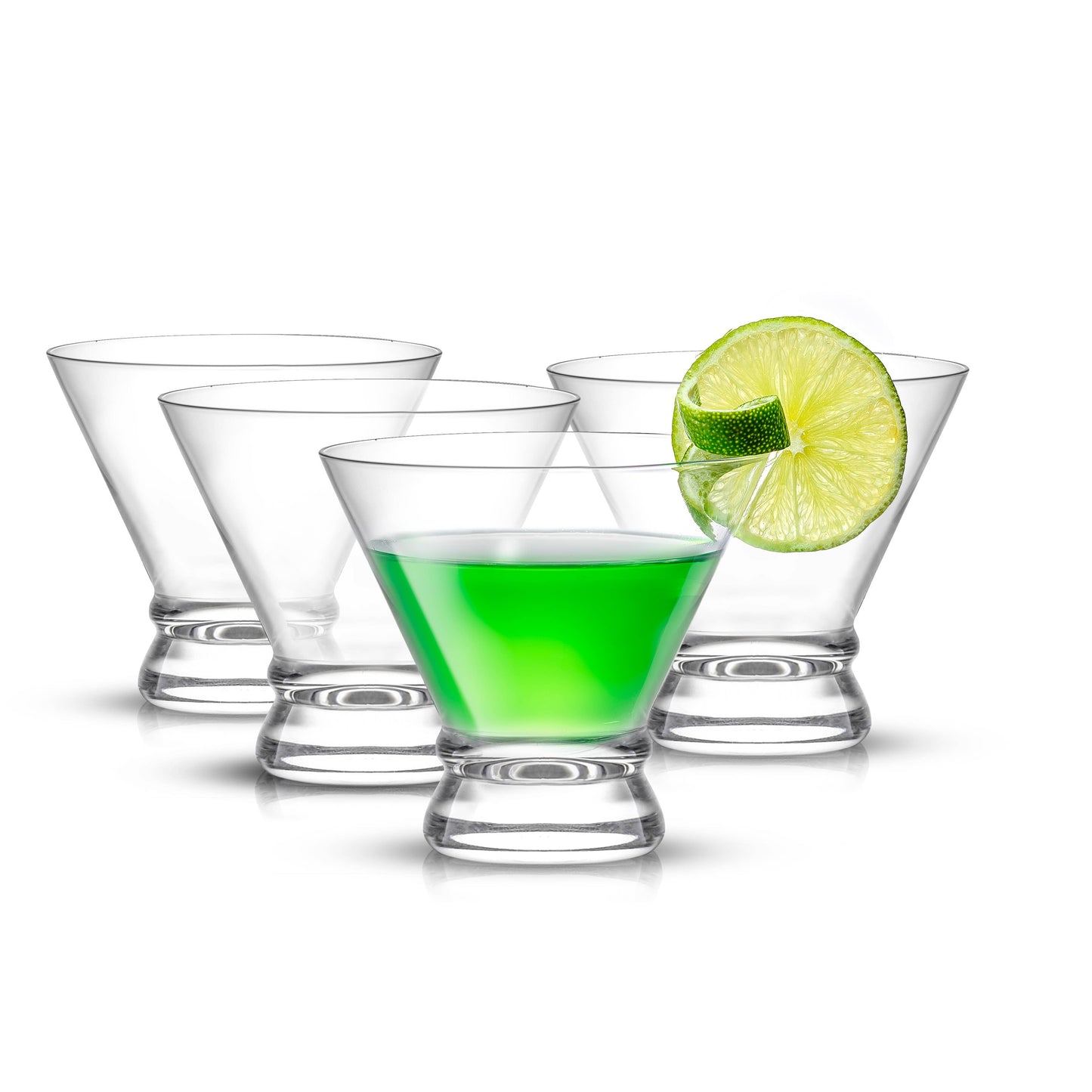Afina Heavy Base Stemless Martini Glasses, Set of 4: Set of 4