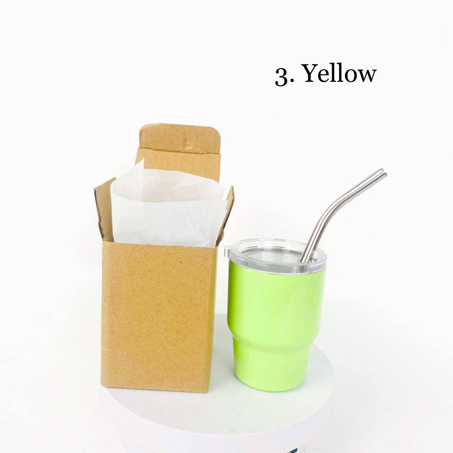 Mini Tumbler Shot Glass with Straw - Stocking Stuffer: 10. Orange