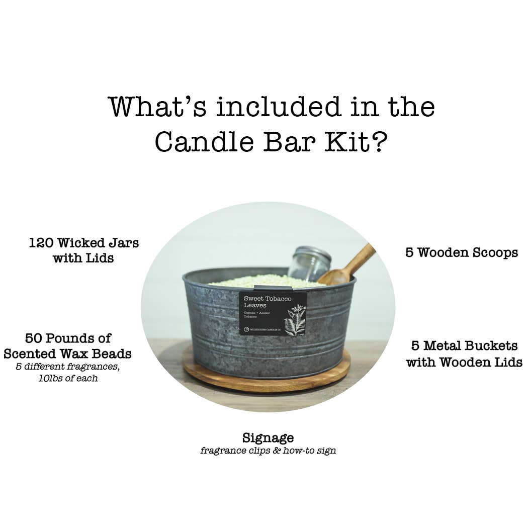 Candle Bar - 5.5 oz Glass Wicked Jar with Lid
