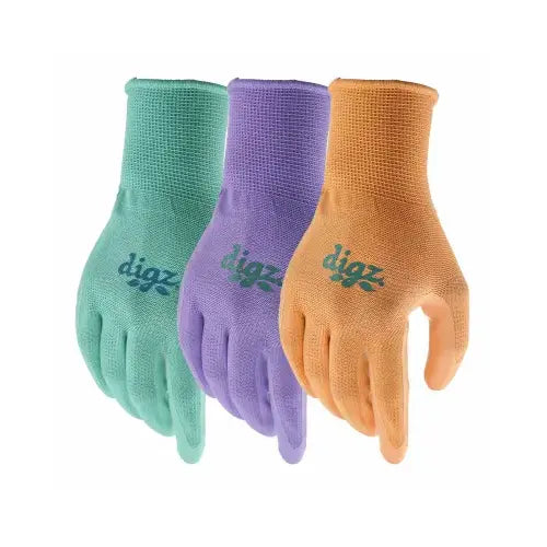 Digz 3-Pair Nitrile Coated Gloves - Large