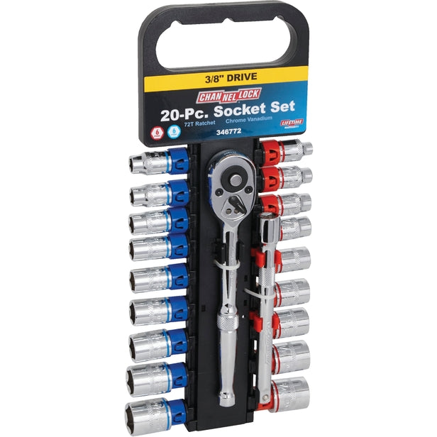SOCKET SET 3/8IN 20PC