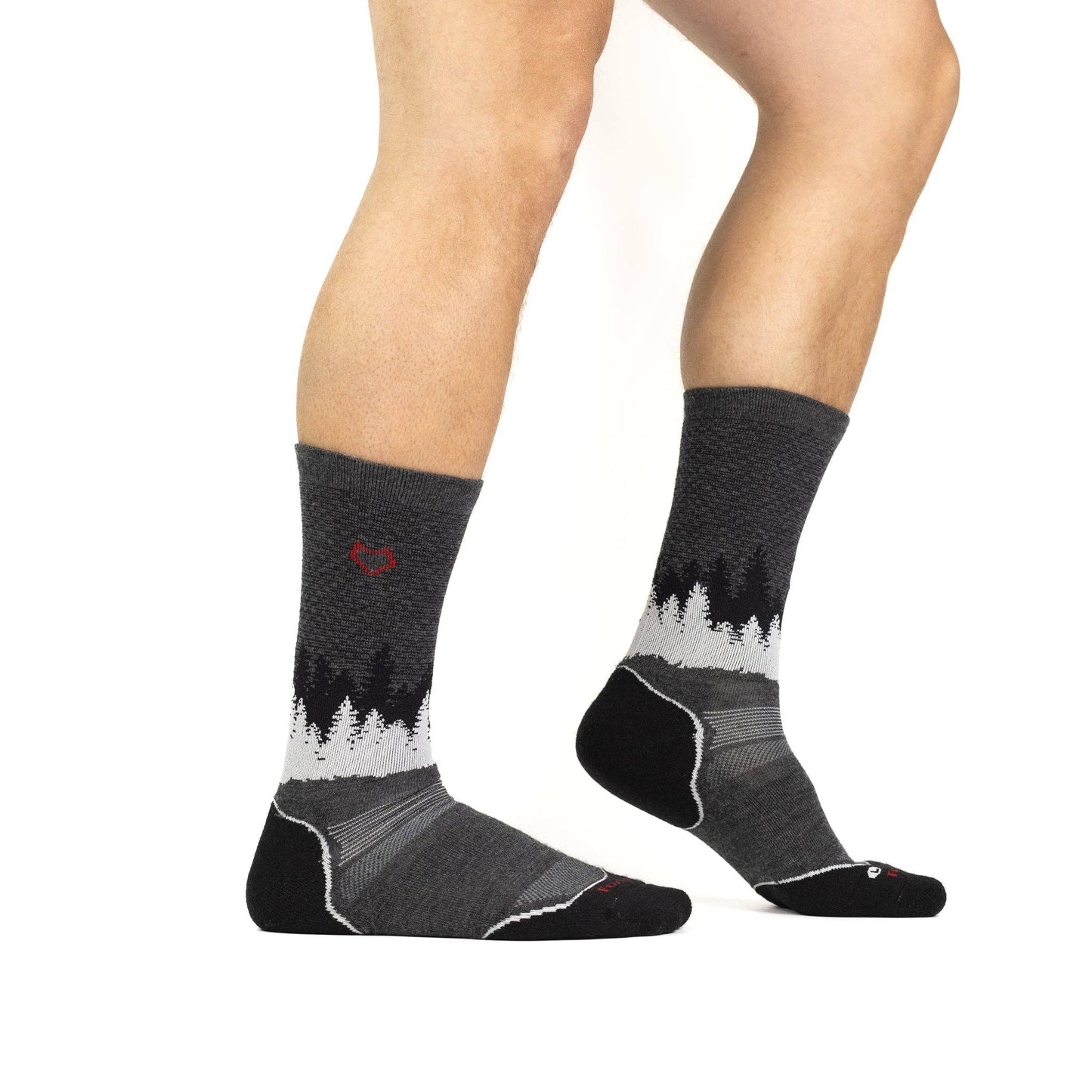 Hike Decorah Medium Weight Crew: Grey/Black / Large