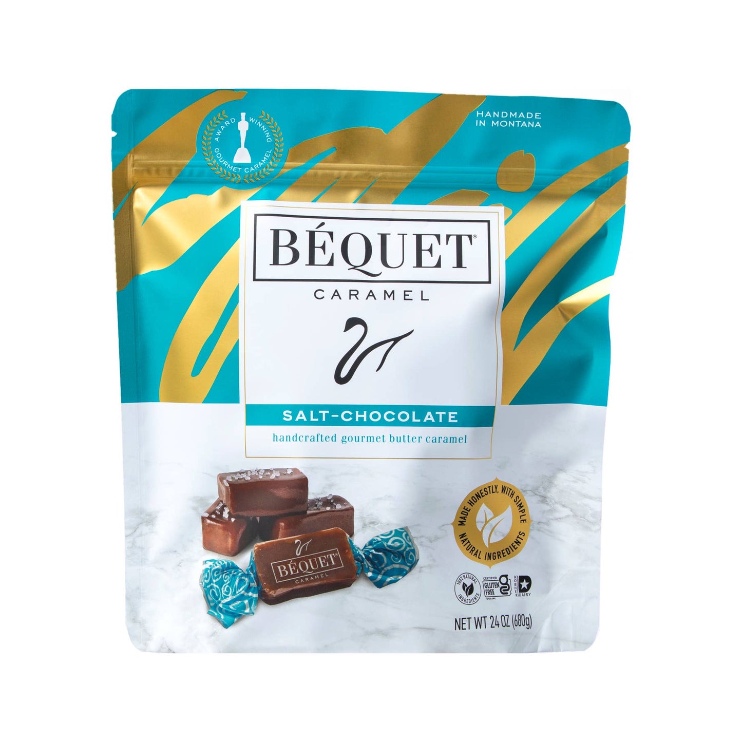 Béquet Gourmet Caramel 24 oz Resealable Pouch: Chewy