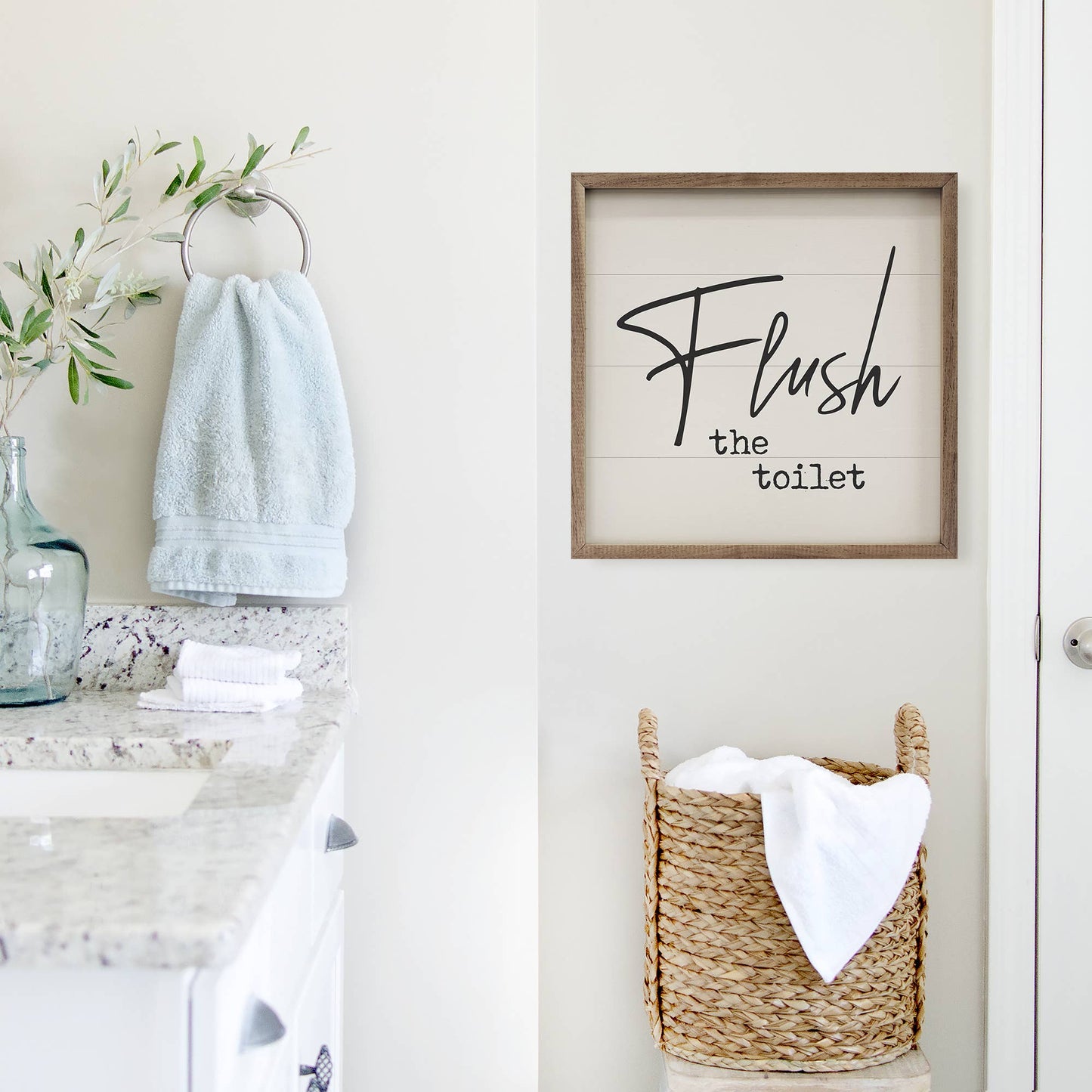 Series Flush The Toilet White: 4 x 4 x 1