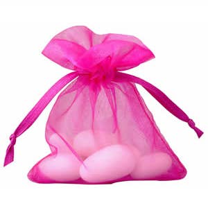 Organza Bag Sheer Favor Gift 4" x 6" (11 x 9.5 cm): Black
