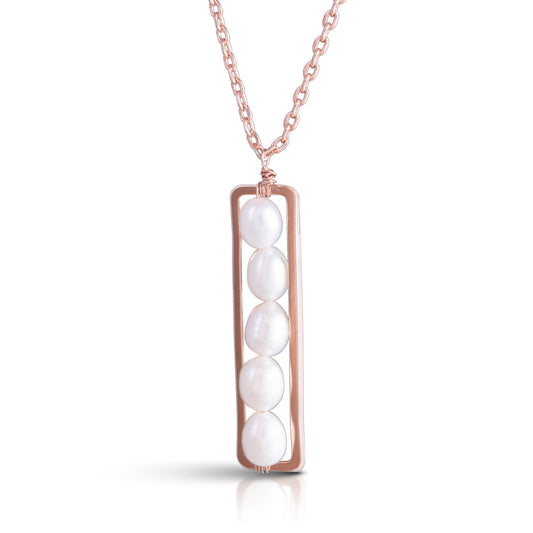 5-Stack Pearl Necklace - AMANDA BLU