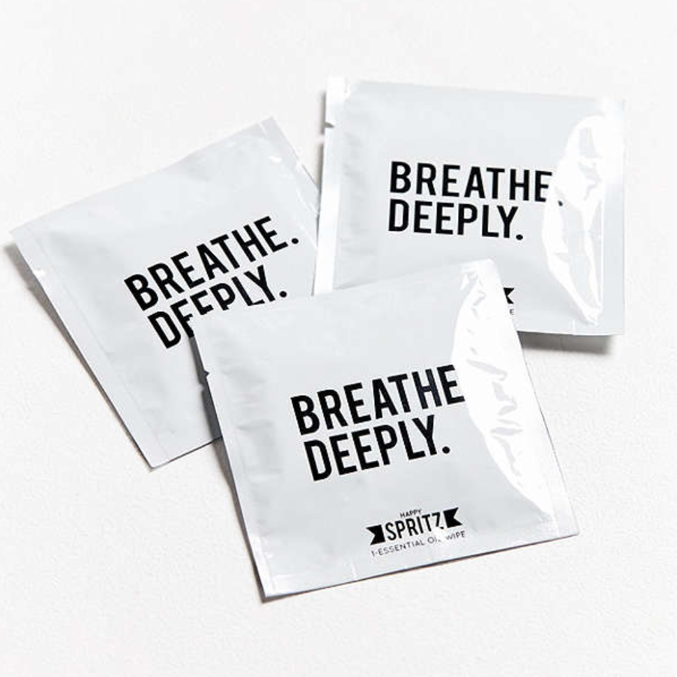 Breathe Deeply Essential Oil Towelette - 100 Unit Pre-Pack: 1 Unit Bundle - 100 Towelettes