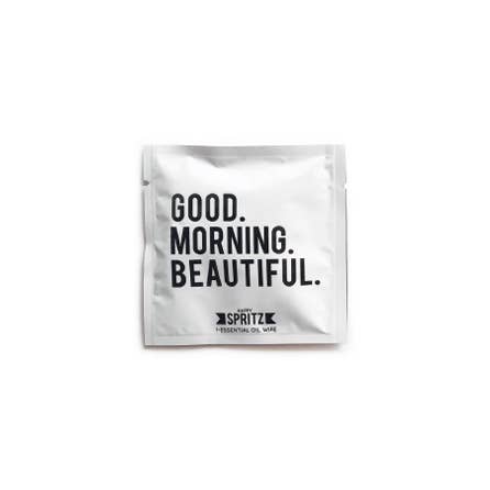 Good Morning Beautiful Essential Oil Towelette 100 Unit Pack: Single Unit Bundle - 100 Towelettes