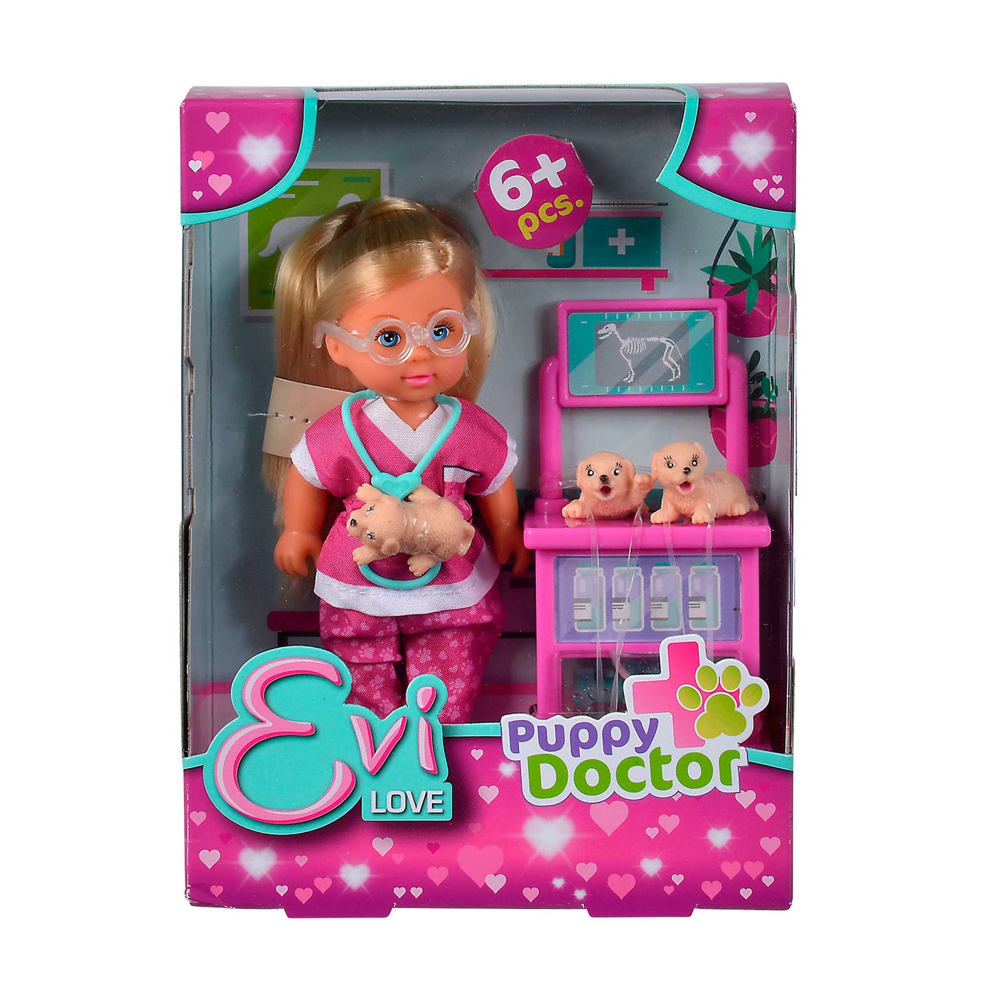 Simba Dickie- Evie Love- Puppy Doctor Doll Playset