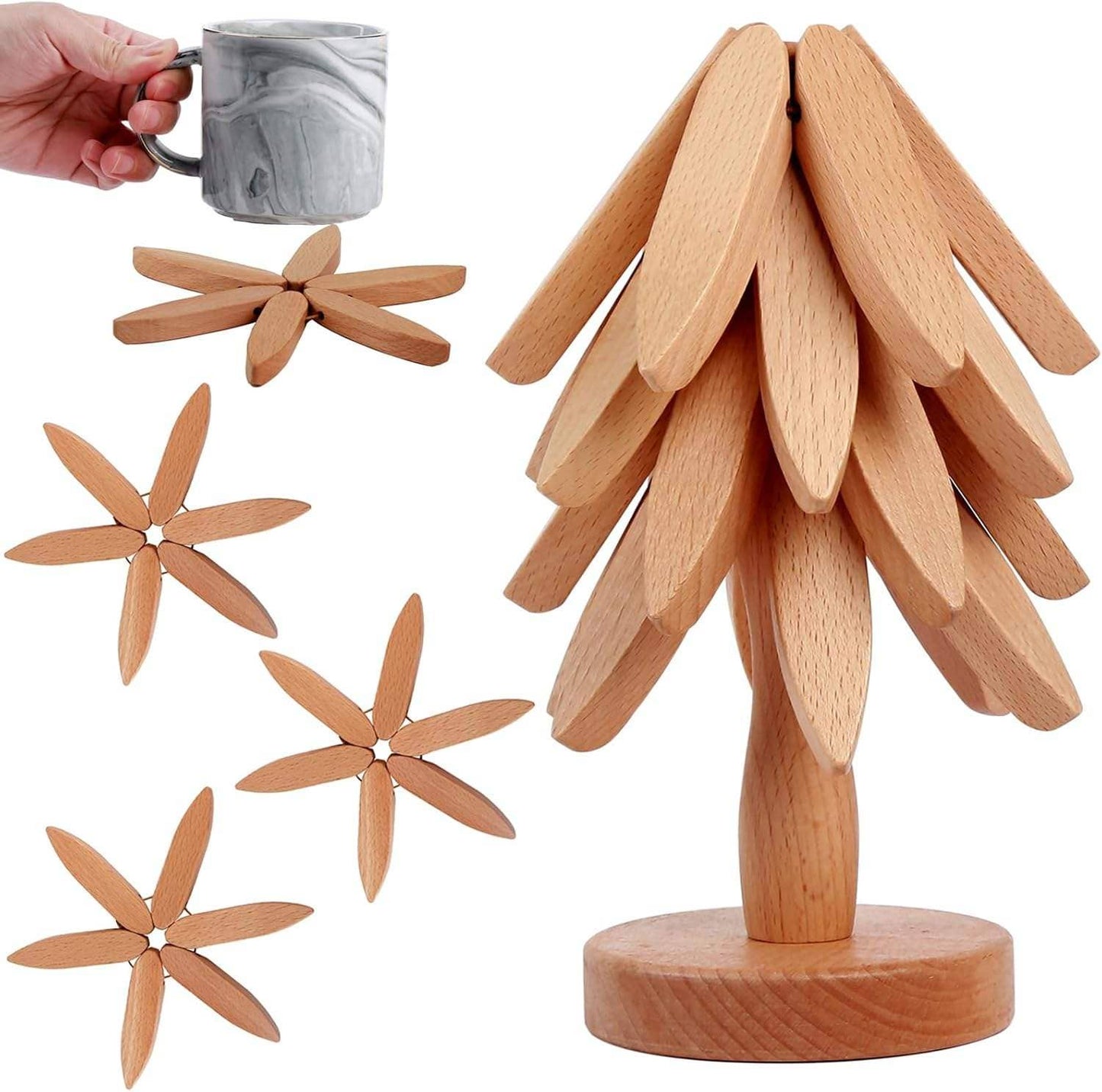 Foldable Heat Resistant Pads Kitchen Table  Trivets(10 Sets)