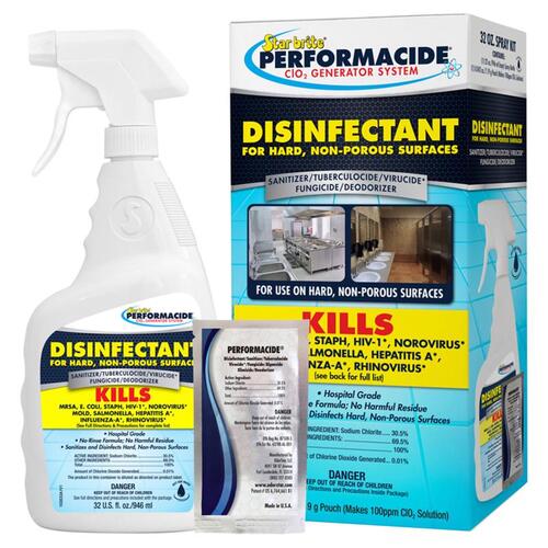 Roll over image to zoom in  Star Brite 102032 Disinfectant Kit Performacide No Scent 32 oz