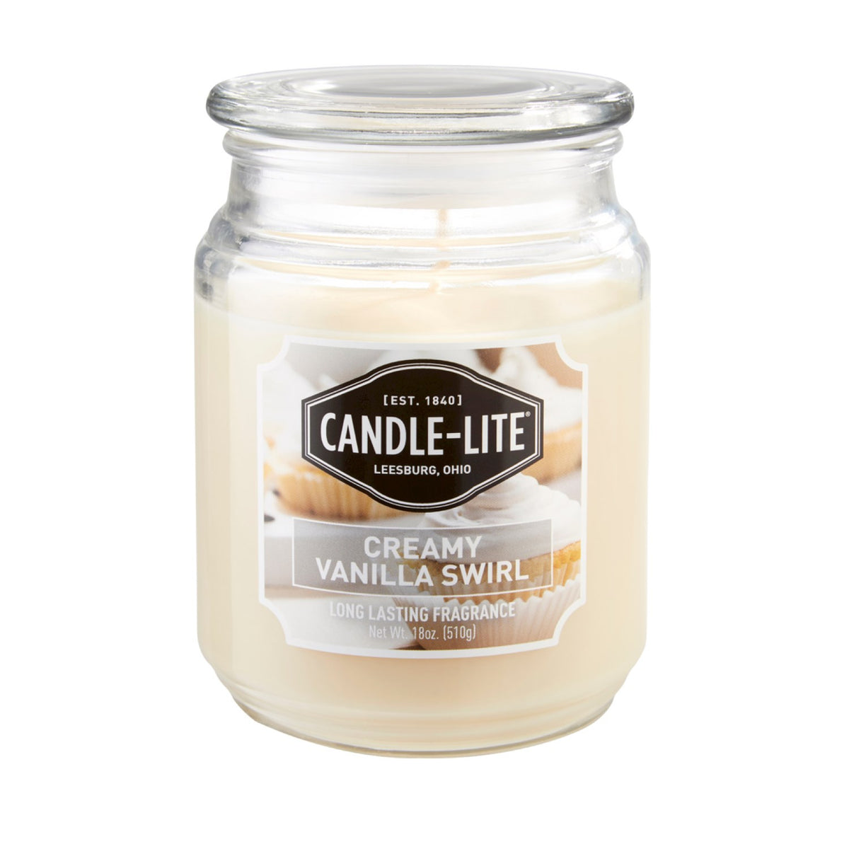CANDLE 18OZ JAR VANILA SWIRL