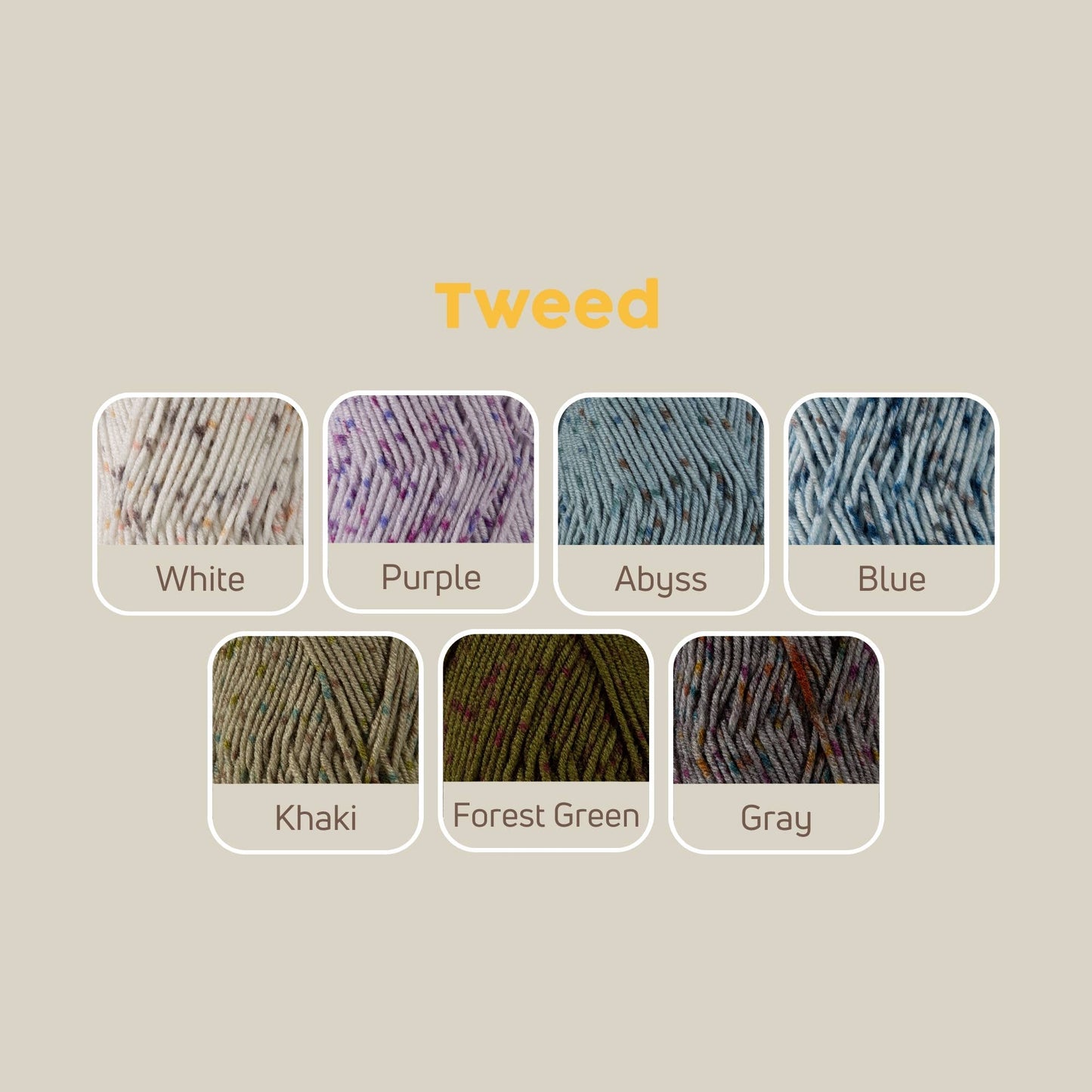 Sensy Tweed Yarn, 3.5 oz, 214 Yards, Gauge 4 Medium: Gray / 1 Skein