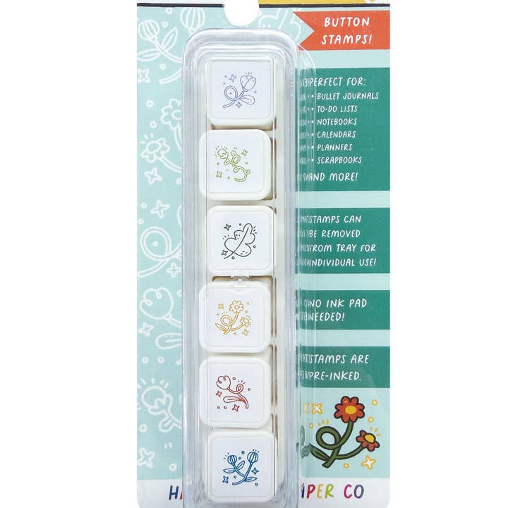 Floral Button Stamps