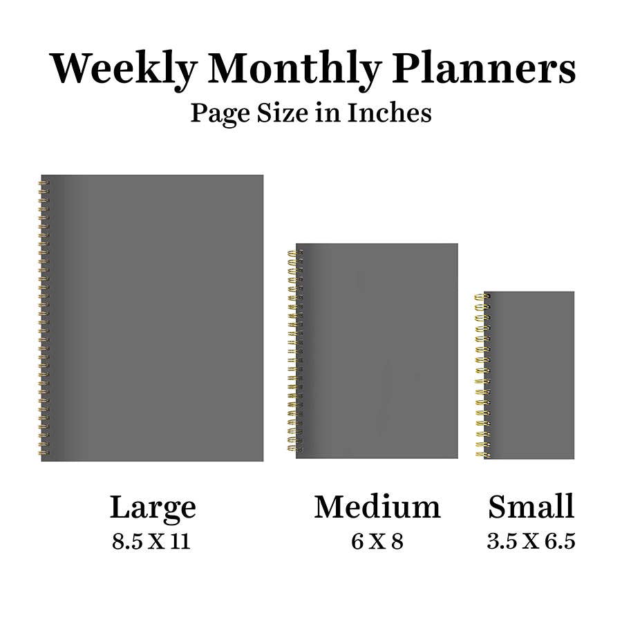 2027 Formal Flowers Large Weekly Monthly Planner