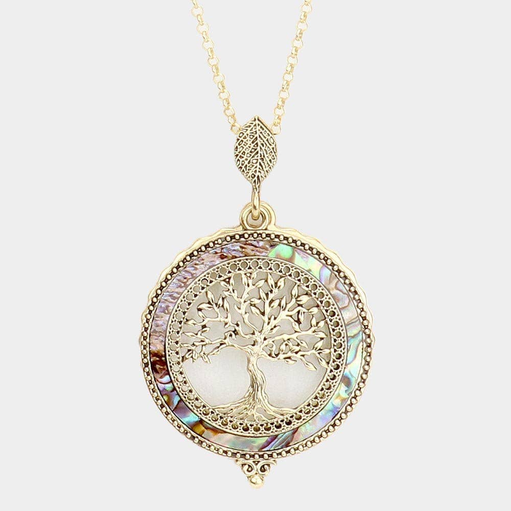 Tree Of Life With Abalone 6 Times Magnifier Magnifying Glass: Antique Silver