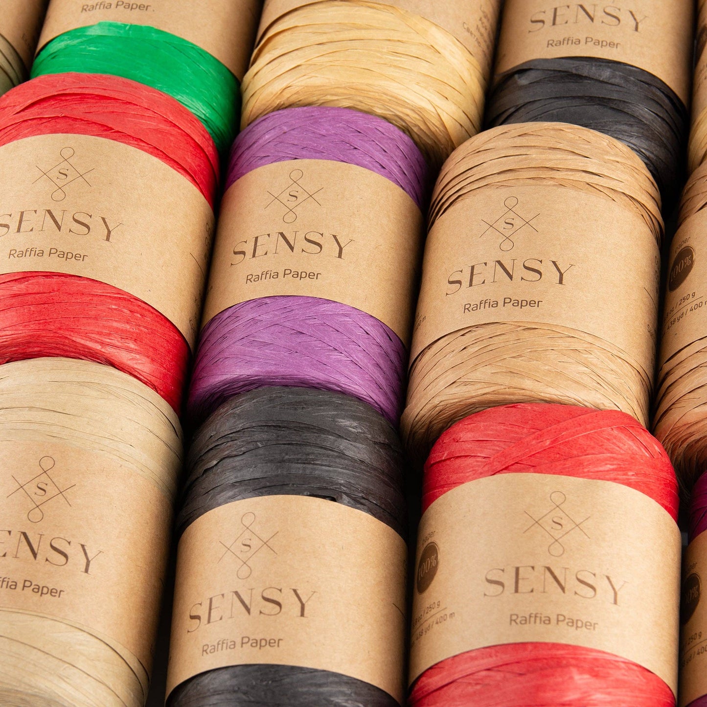 Sensy Premium 438 yards %100 Paper Raffia Paper: Natural