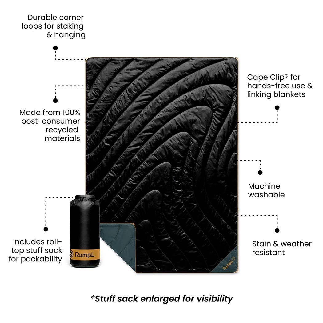 Original Puffy Blanket - Black: 1-Person